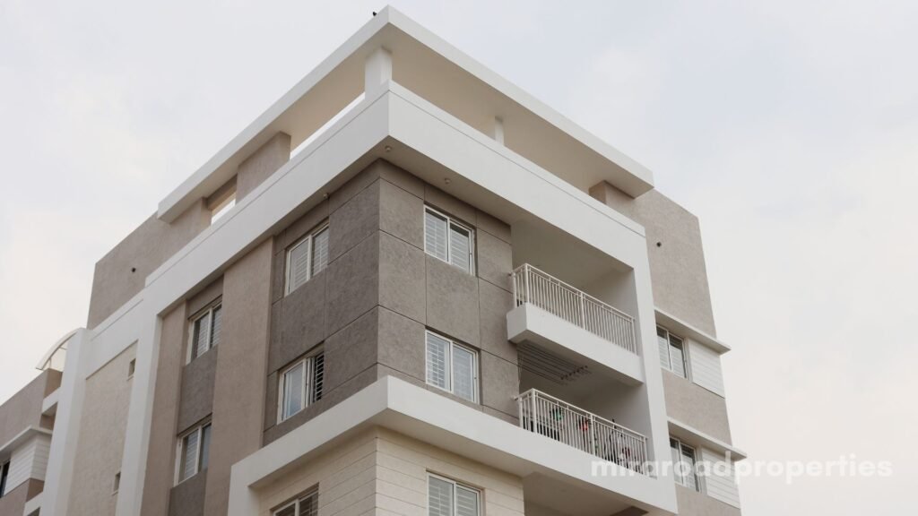 Gated community flat for rent in Mira Road with sea view