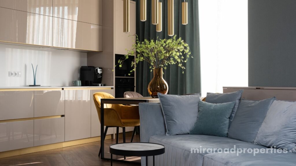 Semi-furnished Pet-friendly flat for rent in Mira Road