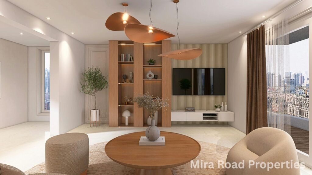 Flats for rent r in Beverly Park, Mira Road rent with Greenery view