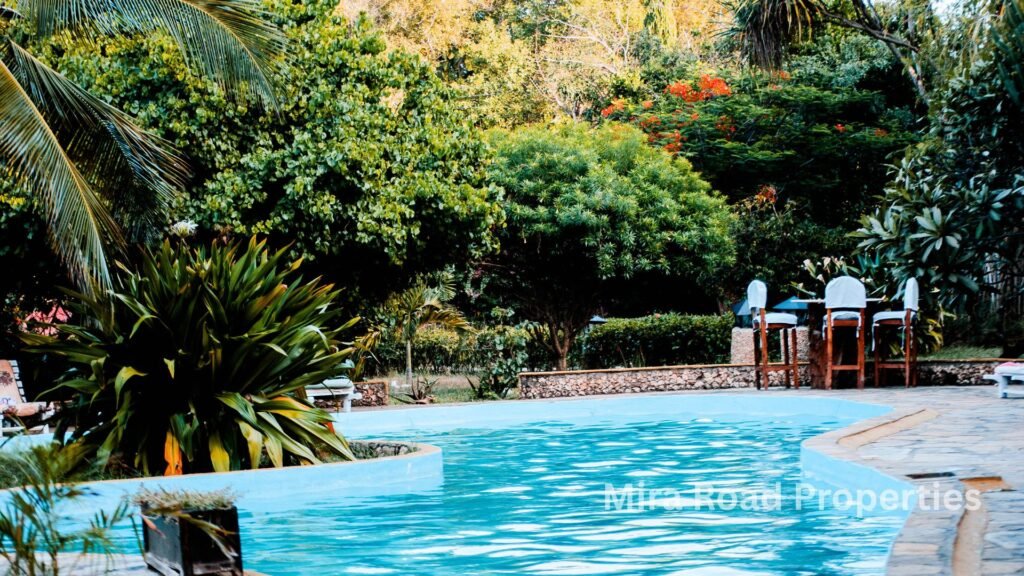 Flats for sale for family in Mira Road swimming pool