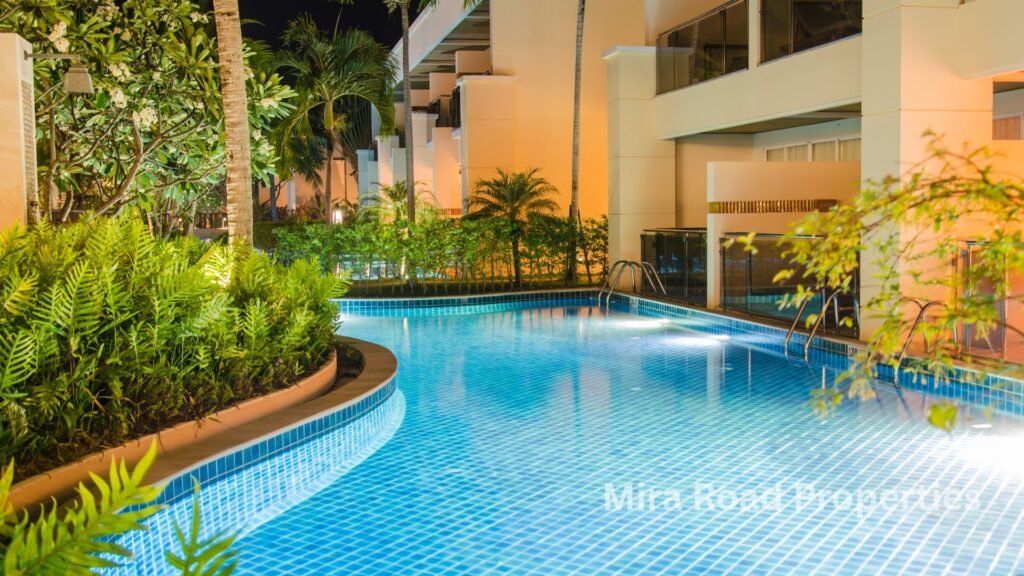 Flats for sale in Mira Road with swimming pool