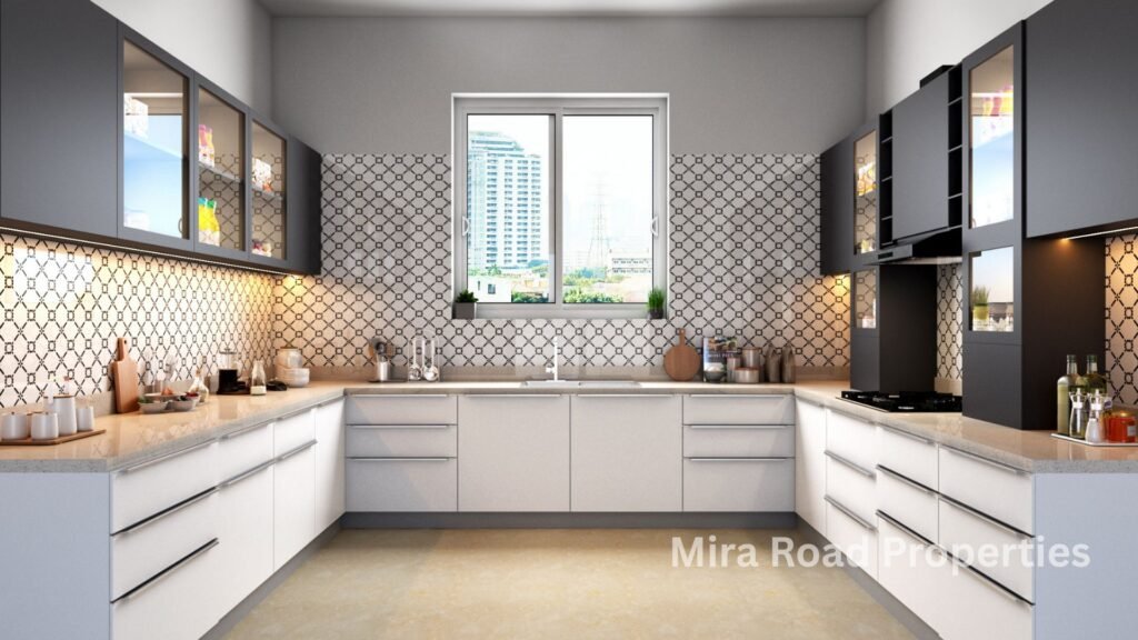 Flats with modular kitchen in Mira Road