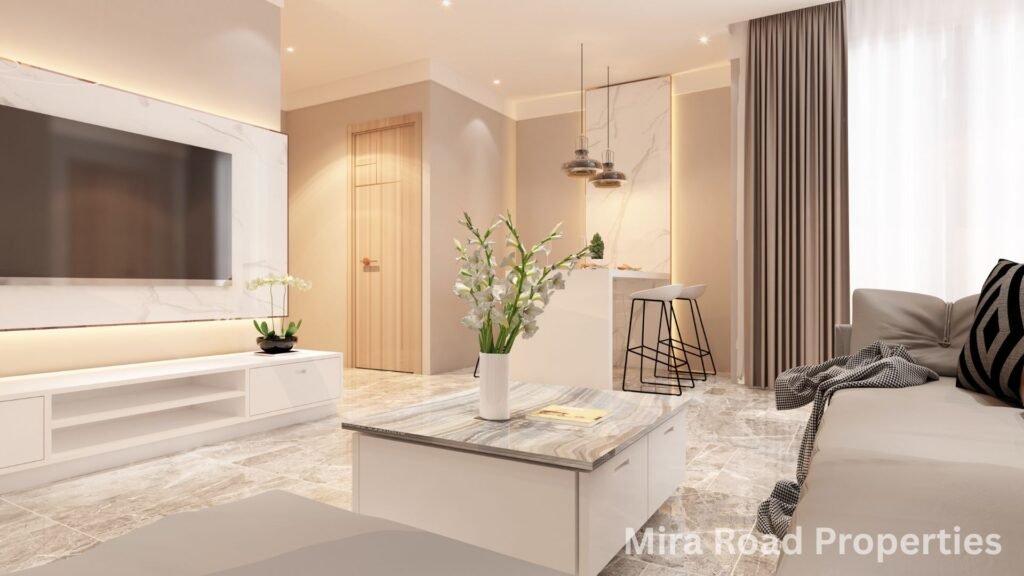 Luxury 2 BHK flats in Mira Road with terrace for rent