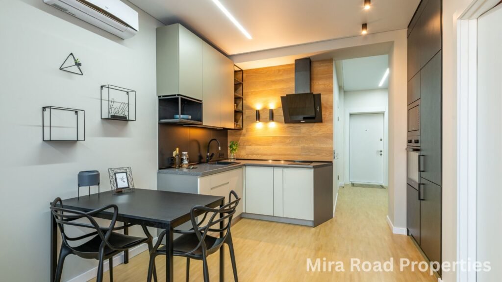 Semi-furnished 2 BHK flats in Mira Road with terrace for rent