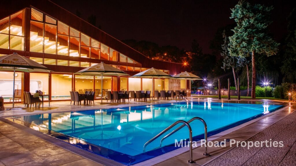 Semi-furnished Flats for sale in Mira Road swimming pool