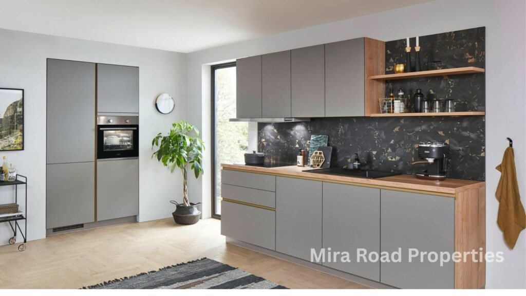 Semi-furnished Flats with modular kitchen for rent in Mira Road