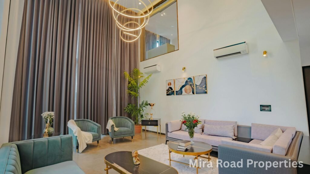 Semi-furnished Gated community apartments in Mira Road