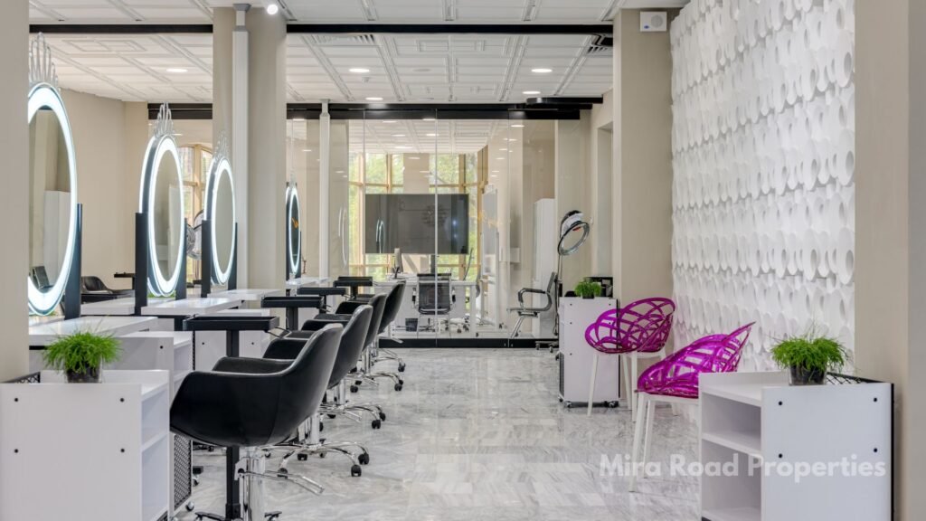 Shops for rent in with parking in Mira Road near railway station