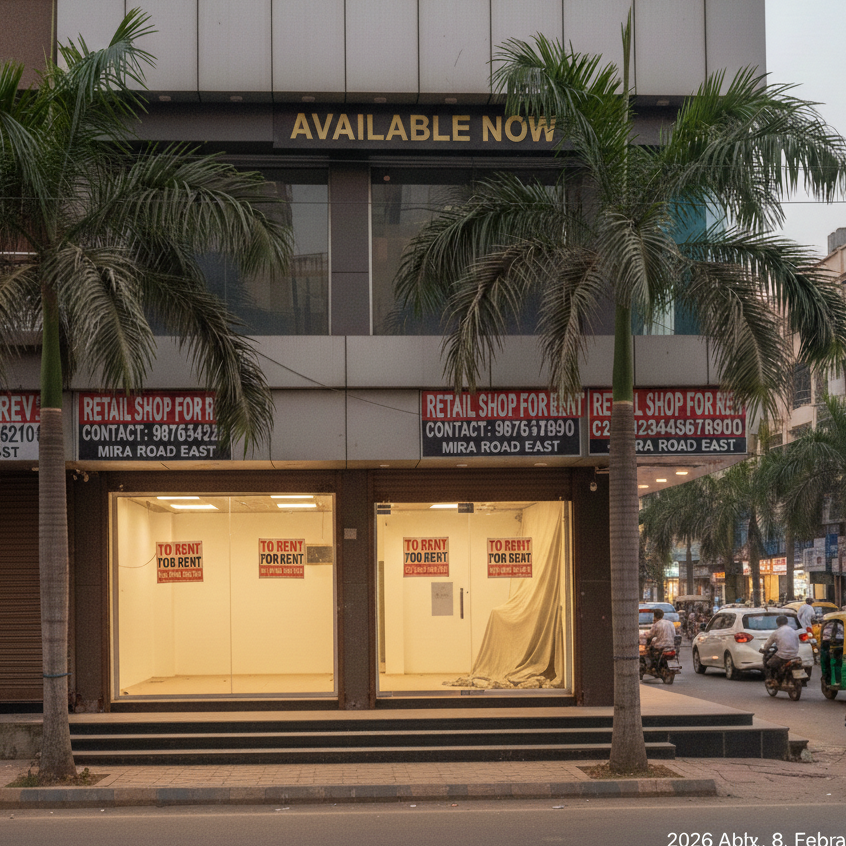 Retail shop to rent on Mira Road East